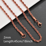 ASON Stainless Steel Twist Snake Fat Snake Blade Chain Necklace Gold Color For Women Men For DIY Fashion Jewelry Making Support