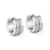 Boucles d'oreilles Style Punk pour hommes et femmes, créoles épaisses, bijoux en cercle, pour le bureau, 12 paire/lot mat