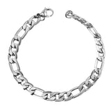 ASON 8mm Stainless Steel Chain Gold Color Cuban Link Bracelet Bangle for Men Women Party Gift Wholesale Fashion Jewelry