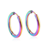 ASON-pendientes de aro circulares para mujer y niña, aretes geométricos redondos coloridos, joyería antialérgica Simple, uso diario, 5 pares/10 Uds.