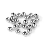 ASON 100 pcs/Lot couleur or/argent perles d'espacement en acier inoxydable boule en vrac pour collier Bracelet bricolage fournitures de fabrication de bijoux