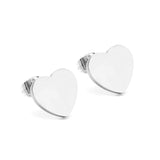 Pendientes heart round small stud earrings 316L stainless steel brincos stud earrings for women girls oorbellen