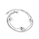 2022 Office Ladies Decor Heart Bracelets Charm Steel Gold Girls Chunky Chain Braclet For Women Valentines Gift Hand