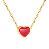 2022 Pink Heart Babygirl Choker Green Necklace Stainless Steel Chain Pendants Necklaces For Women Summer Jewelry