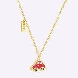 316L Stainless Steel Gold Bread Bus Vegetable Pendant Necklaces For Women With Free Chain Crystal Necklace collares