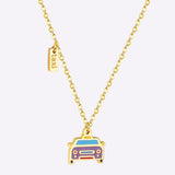 316L Stainless Steel Gold Bread Bus Vegetable Pendant Necklaces For Women With Free Chain Crystal Necklace collares