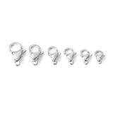 ASON 100Pcs/Lot Gold/Silver Color Stainless Steel Lobster Clasp Hooks Necklace Bracelet Accessories For Jewelry Making Supplies