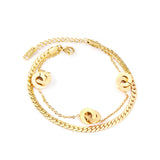 2022 Office Ladies Decor Heart Bracelets Charm Steel Gold Girls Chunky Chain Braclet For Women Valentines Gift Hand