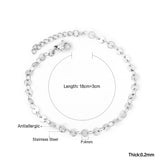 ASON Round Disc Charm Chain Bracelet Women Adjustable Bangle Gold Color Stainless Steel Fashion Jewelry Party Gift Office