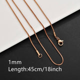 ASON Stainless Steel Twist Snake Fat Snake Blade Chain Necklace Gold Color For Women Men For DIY Fashion Jewelry Making Support