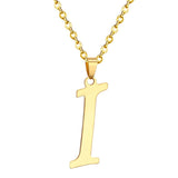 ASON Initial 26 Letters A-Z Gold Color Stainless Steel Modern Chain Choker Pendant Necklaces For Women Fashion Jewelry