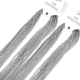 ASON 10pcs/lots Stainless Steel Twist Chains Necklace Women Men 2mm Length 45cm 50cm 55cm 60cm Long Chain Jewelry Accessories