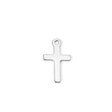 ASON 100 unids/lote dijes cruzados 316L colgante religioso de acero inoxidable Color dorado plata para collar DIY suministros de joyería