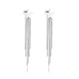 Vestido Jewelry Korean Style Wedding Tassel Drop Earrings Women Stainless Steel Dangle Earings Christmas Pendientes