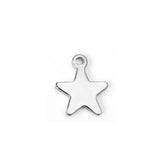 ASON 100 unids/lote dijes de estrellas 316L colgante de estrellas de acero inoxidable Color dorado y plateado con agujeros para suministros de joyería DIY