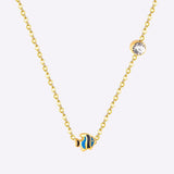 Collier pendentif petit poisson jaune bleu, en acier inoxydable pour femmes, bijoux animaux à la mode, ras du cou 