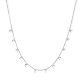 Collier avec pendentif étoile en acier inoxydable, 40 + 5cm, bijoux pour femmes, chaînes, accessoires de fête, tendance 2020