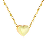 Gargantilla de corazón rosa para mujer, collar verde, cadena de acero inoxidable, colgantes, collares para mujer, joyería de verano 2022 