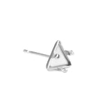 ASON 100 unids/lote Base de pendiente fabricación de pendientes triangulares ajuste de acero inoxidable 316L cristal DIY accesorios para hacer joyas regalo