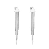 Vestido Jewelry Korean Style Wedding Tassel Drop Earrings Women Stainless Steel Dangle Earings Christmas Pendientes