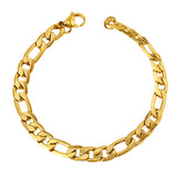 ASON 8mm Stainless Steel Chain Gold Color Cuban Link Bracelet Bangle for Men Women Party Gift Wholesale Fashion Jewelry