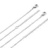 ASON 10 pièces/lot en acier inoxydable 45cm + 5cm extension chaîne lien dames collier bijoux accessoires or argent couleur sautoir