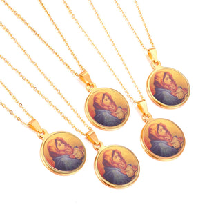 Blessed Virgin Mary Pendants Chain Necklaces For Women Fashion Jewelry collares de moda 2020