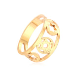 Bagues en or élégantes pour femmes et hommes, bijoux de fiançailles en acier inoxydable pour femmes et filles, bague de Couple, cadeau 