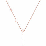 Colliers avec pendentifs «amour» en or Rose pour femmes, bijoux à la mode, chaînes en acier inoxydable 316L, ensemble de colliers ras du cou 