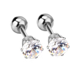 Pendientes con tuerca de bola de 3-5mm para mujer, joyería de moda para niños, pendientes piercing de cristal, pendientes brincos 