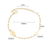 ASON – Bracelets à chaînes d'extension réglables pour femmes, Style classique, perles en cristal noir/rouge/rose/bleu, cadeau de bordure pour femmes 