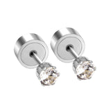 ASON petit rond zircon cubique taille 3mm à 5mm couleur or Piercing boucle d'oreille en acier inoxydable Anti-allergie bijoux femmes