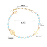 ASON – Bracelets à chaînes d'extension réglables pour femmes, Style classique, perles en cristal noir/rouge/rose/bleu, cadeau de bordure pour femmes 