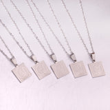 Lot Scriptures Pendant Necklaces Stainless Steel Necklace Women Jewelry