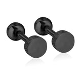 ASON – boucles d'oreilles géométriques en or Rose/noir pour femmes, bijoux en acier inoxydable, accessoires cadeaux, Triangle/cercle/carré