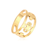 Anillos de oro elegantes para mujeres y hombres, joyería de boda de compromiso de acero inoxidable para mujeres y niñas, anillo de pareja, regalo 