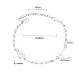 ASON – Bracelets à chaînes d'extension réglables pour femmes, Style classique, perles en cristal noir/rouge/rose/bleu, cadeau de bordure pour femmes 