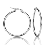 Classical Stainless Steel Earings 25mm Gold Steel color Zircon Hoop Earrings Set for Women's Fashion Jewelry brinco