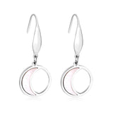 Round Shell Moon Brincos Jewelry Korean Drop Earring Sets Stainless Steel Dangle Earrings Set For Women Kolczyki