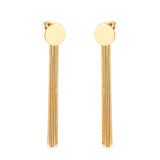 Vestido Jewelry Korean Style Wedding Tassel Drop Earrings Women Stainless Steel Dangle Earings Christmas Pendientes