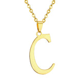 ASON Initial 26 Letters A-Z Gold Color Stainless Steel Modern Chain Choker Pendant Necklaces For Women Fashion Jewelry