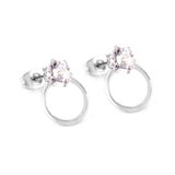 Bijoux coréens en Zircon or/acier, ensemble de petites boucles d'oreilles en forme de cœur et d'étoile pour femmes/filles, en acier inoxydable 316L