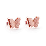 Nuevos pendientes de mariposa de acero inoxidable con cierre trasero para mujer/niños, pendientes de moda, joyería, pendientes para mujer 