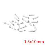 ASON 100 unids/lote barra de acero inoxidable varilla de Metal con pendientes de borla accesorios de encanto para pendientes DIY suministros de joyería