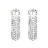 Vestido Jewelry Korean Style Wedding Tassel Drop Earrings Women Stainless Steel Dangle Earings Christmas Pendientes