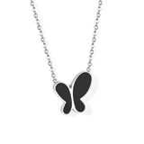 Colliers avec pendentif papillon en acier inoxydable pour femmes, bijoux de bureau de Style coréen, nouvelle mode 