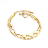 2022 Office Ladies Decor Heart Bracelets Charm Steel Gold Girls Chunky Chain Braclet For Women Valentines Gift Hand