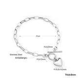 ASON – Bracelet Vintage en acier inoxydable, couleur or, pendentif boule en acier, fermoir à bascule pour femmes et hommes, Bracelet épais, bijoux à la mode 