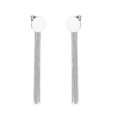 Vestido Jewelry Korean Style Wedding Tassel Drop Earrings Women Stainless Steel Dangle Earings Christmas Pendientes