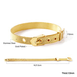 ASON Watch Belt Bracelet Mesh Bangle Stainless Steel Gold Color for Women Man Fashion Jewelry Party Gift Boho Simple Style